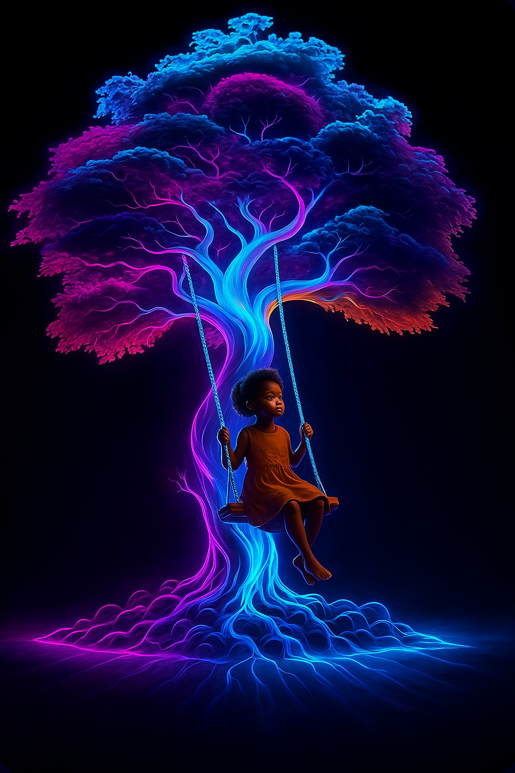 Glowing Sankofa Tree